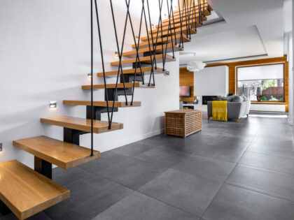 Modern,Interior,Design, ,Stairs,In,Wooden,Finishing